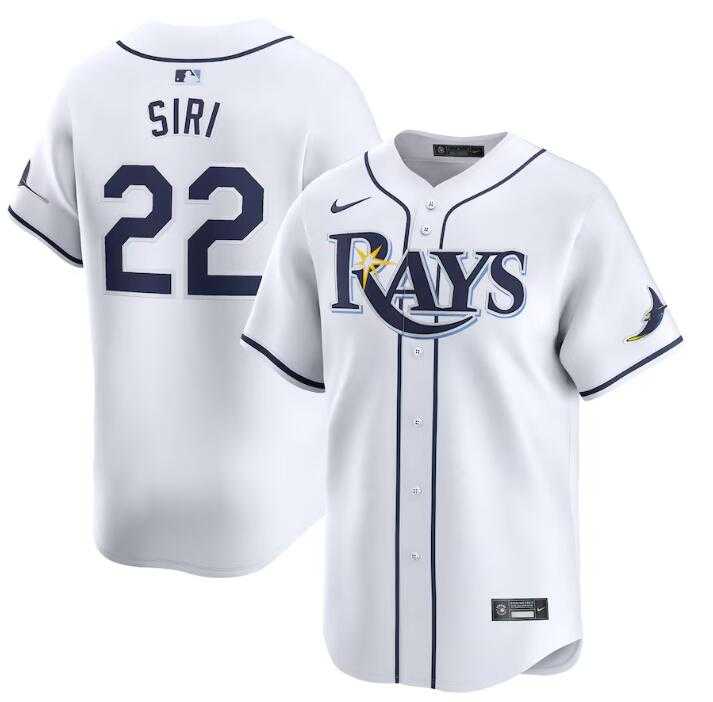 Men%27s Tampa Bay Rays #22 Jose Siri White Home Limited Stitched Baseball Jersey Dzhi